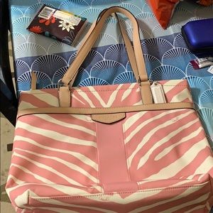 COACH Zebra pink purse